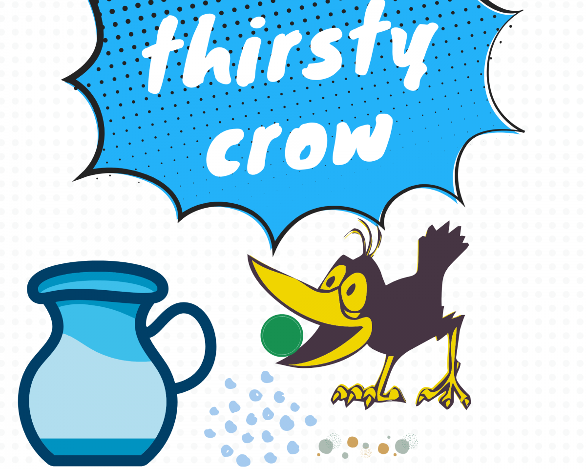 story of thirsty crow in english with moral