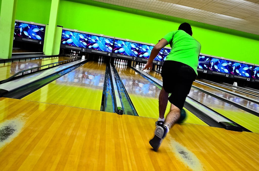 man bowling